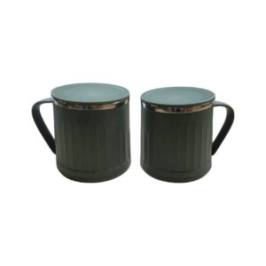 Jaypee KupKet 2+2 Coffee Mug Set with Lid 230ml | 2 Tea Coffee Mugs with Lids for Home Office Corporate Gift