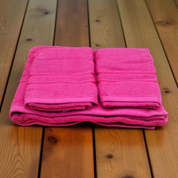 My Trident Cotton Rich 3 Piece Terry Towel Set (1 Bath Towel, 2 Hand Towel) - Image 2