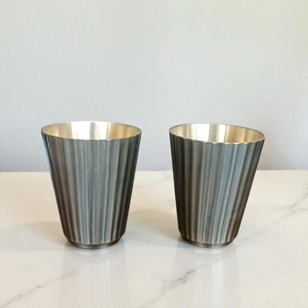 Attro 24K Gold Plated 2pc Brass Glass Set 500ml (Vintage Salayi)