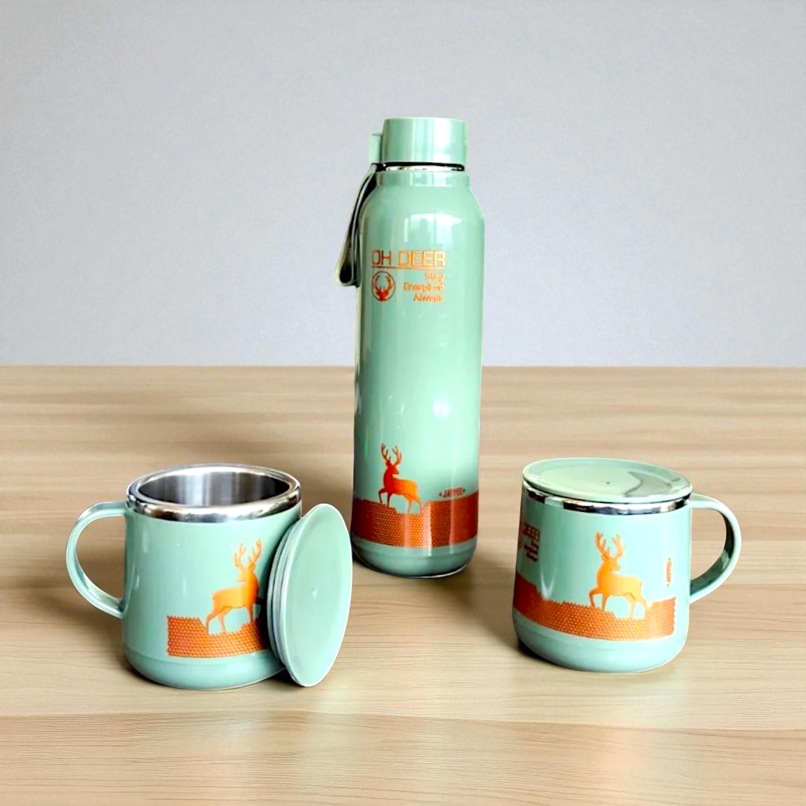 Jaypee Oh Deer 3 Piece Gift Set (1pc Water Bottle - 690ml + 2pc Mug - 230ml)