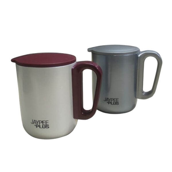 Jaypee Plus Joy 2 Piece Stainless Steel Double Wall Coffee Mug Set With Lid 200ml