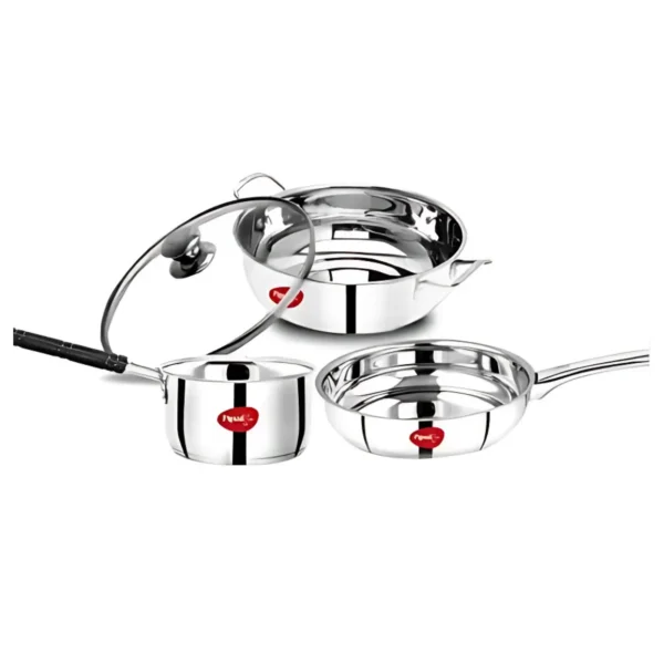 Pigeon Stainless Steel Induction Base 3 Piece Cookware Set