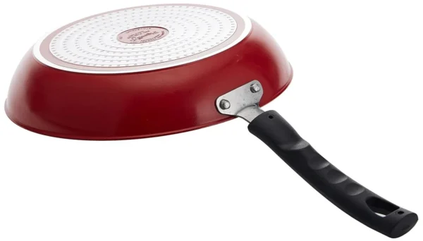 Pigeon by Stovekraft Carlo Induction Base Aluminium Cookware Gift Set, 4-Pieces, Red (Tawa,Fry Pan,Kadai,Glass Lid) - Image 3
