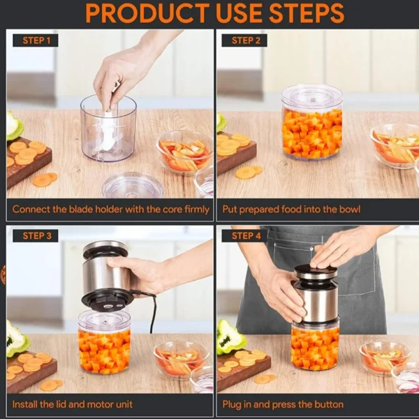 Pigeon Ultra Fast Electric 300Watts Electric Chopper 600ml - Image 3