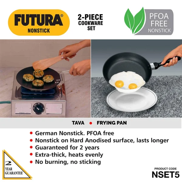 Hawkins Futura Nonstick Cookware Set 5 (NSET5) - Image 2