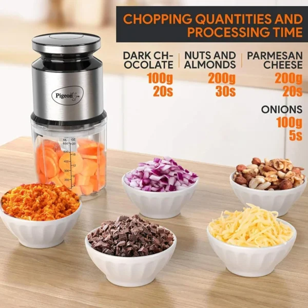 Pigeon Ultra Fast Electric 300Watts Electric Chopper 600ml - Image 4
