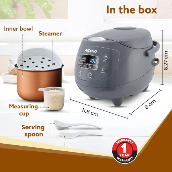 AGARO Imperial Electric Rice Cooker, 2L - Image 3