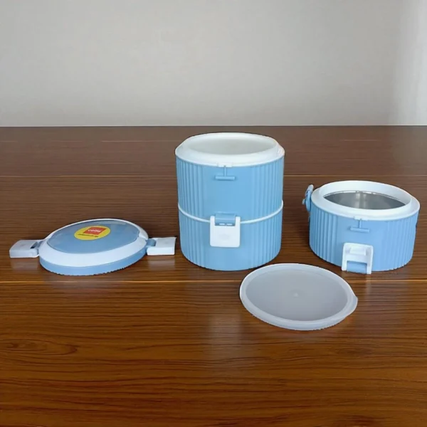 Cello Triplex 2pc Gift Set (1pc 3 Layer Tiffin Box 300ml + 1pc Water Bottle 470ml) - Image 2