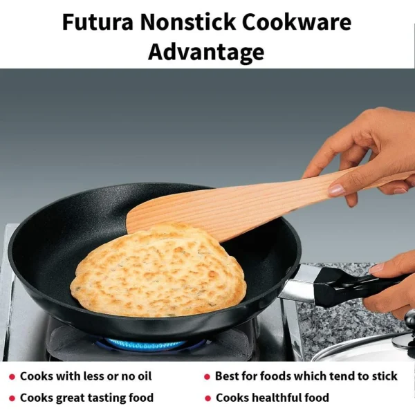 Hawkins NF22G Futura Nonstick Frying Pan with Glass Lid - 1L - Image 2