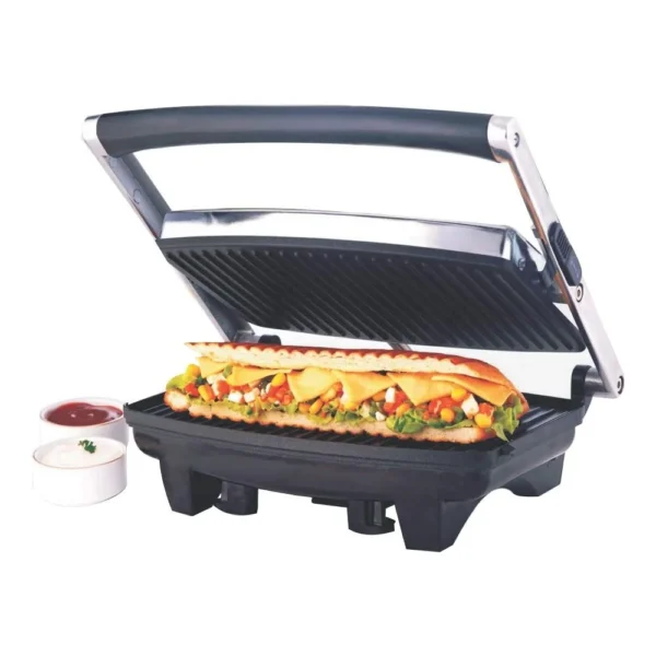 Borosil Jumbo Grill 1000 Watt Electric Sandwich Maker, 2 Slice - Image 3