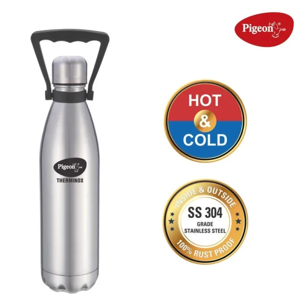 Pigeon Aqua Stainless Steel Vacuum Water Bottle - 1 L - Image 3