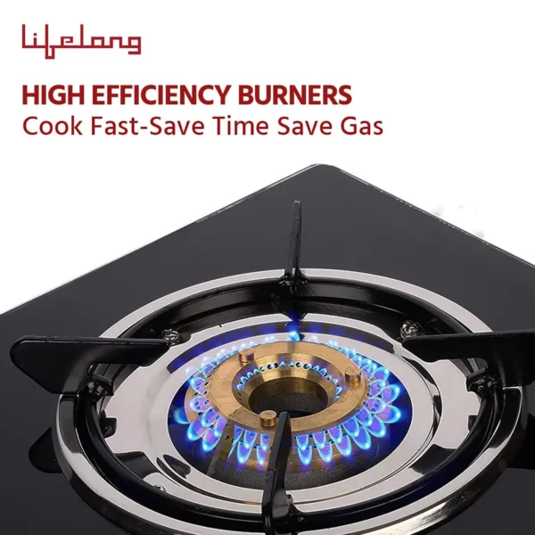 Lifelong LLGS201 Open Single Burner Glass Gas Stove - Image 2