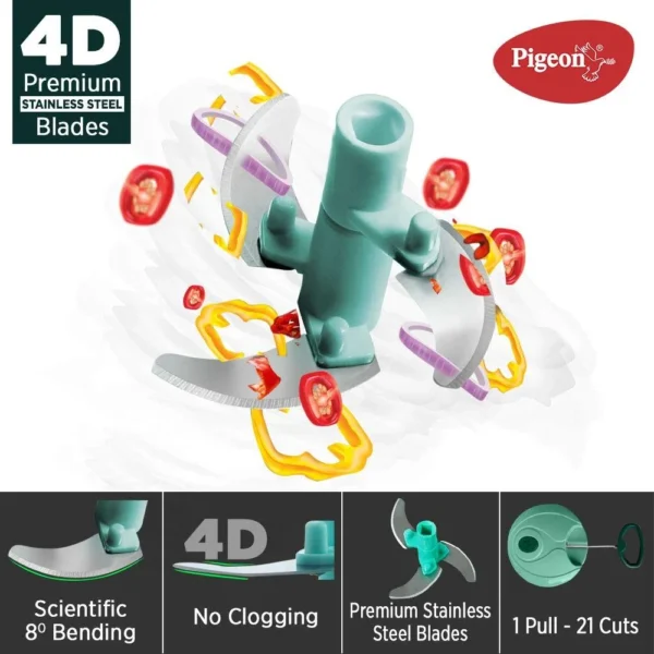 Pigeon Mini Handy Chopper with 3 blades - 400 ml (12420-M) - Image 3
