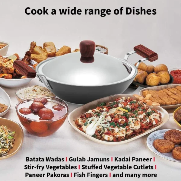 Hawkins Futura ND25S Nonstick Deep-Fry Pan with SS Lid - 2.5 Ltr - Image 2