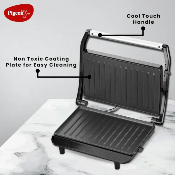 Pigeon by Stovekraft Panini Sandwich Griller 850 Watt - Image 3