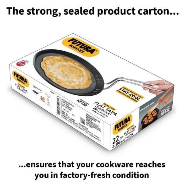 Hawkins Futura Nonstick Flat Tawa - 22 cm (NFT22) - Image 4