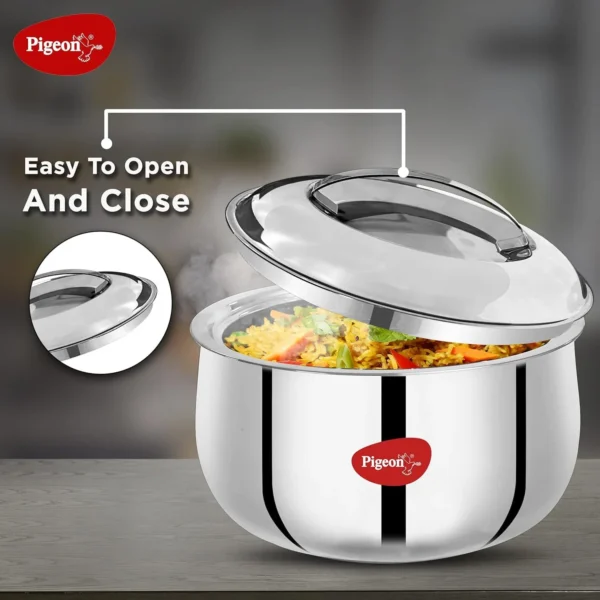 Pigeon by stovekraft Casee - Royale Stainless Steel Casserole 2.5 Litre - Image 3