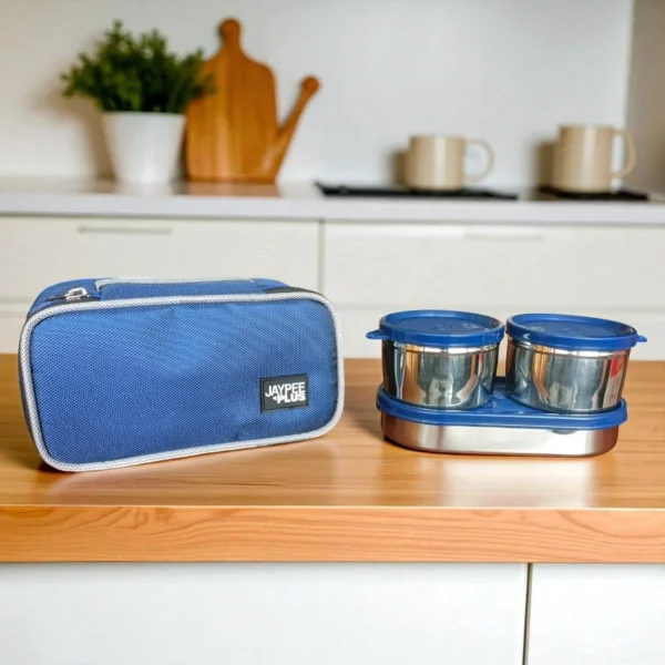 Jaypee Plus Basix Stainless Steel Lunch Box With Chapati Box - Image 2