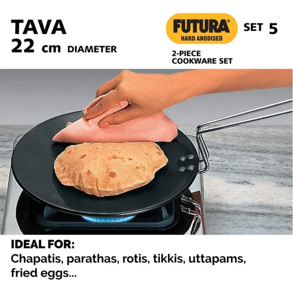 Hawkins Futura Hard Anodised Cookware Set 5 (ASET5) - Image 3