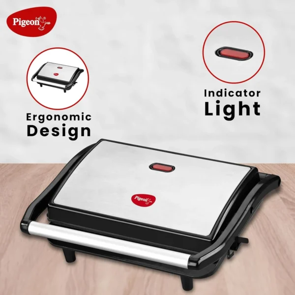 Pigeon by Stovekraft Panini Sandwich Griller 850 Watt - Image 4