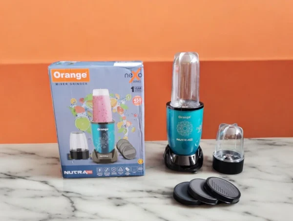 Orange Nutra Pro Metallic Mixer Grinder 450W - Image 2