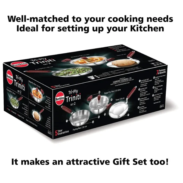 Hawkins Tri-Ply Stainless Steel Triniti Cookware Set 2 (SSET2) - Image 4
