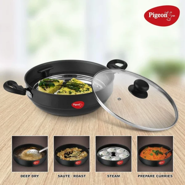 Pigeon 12298 Titanium Hard Anodised Multi Kadai 280mm - Image 2