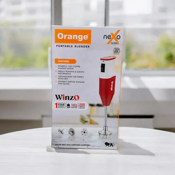 Orange Nexo Series Winzo Electric Portable Hand Blender 200W - Image 3