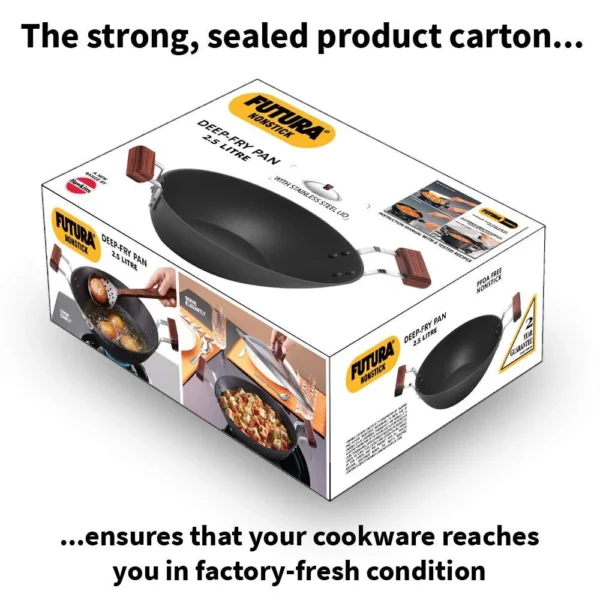 Hawkins Futura ND25S Nonstick Deep-Fry Pan with SS Lid - 2.5 Ltr - Image 4