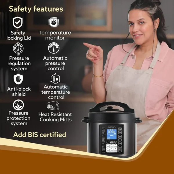 AGARO Imperial Electric Pressure Cooker, 6 litre - Image 4