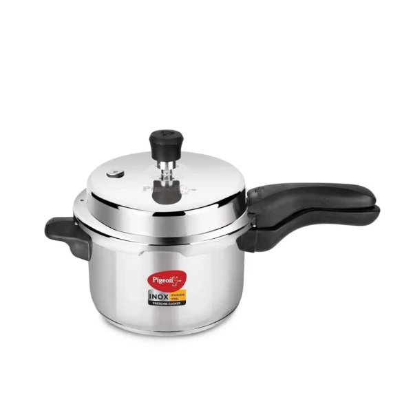 Pigeon Inox Induction Base Stainless Steel Pressure Cooker, 5Ltr