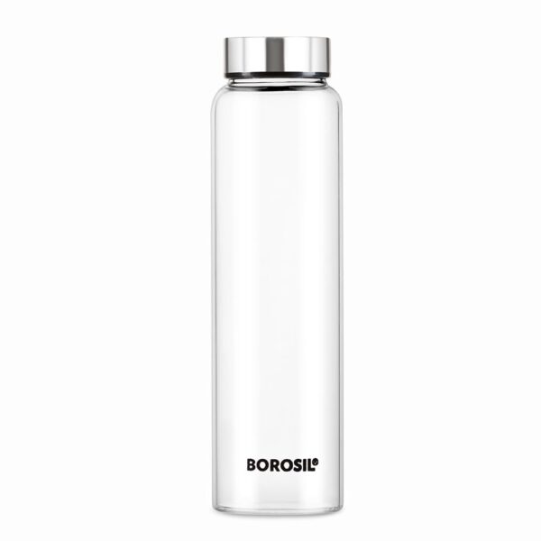 Borosil Crysto Slim Borosilicate Glass Water Bottle, 1000ml - Image 2