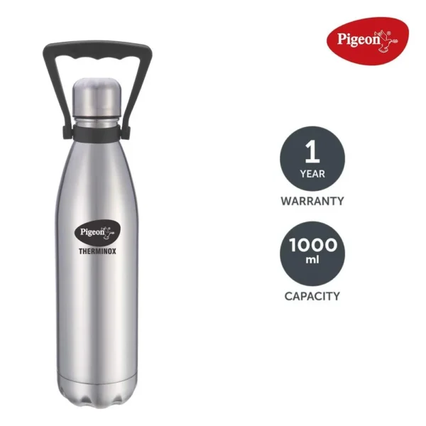 Pigeon Aqua Stainless Steel Vacuum Water Bottle - 1 L - Image 2