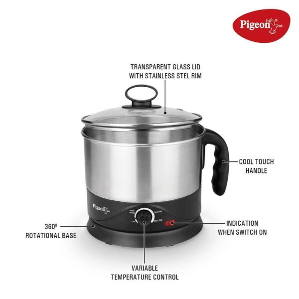 Pigeon Kessel Multipurpose Electric Kettle - 1.2 Ltr - Image 3