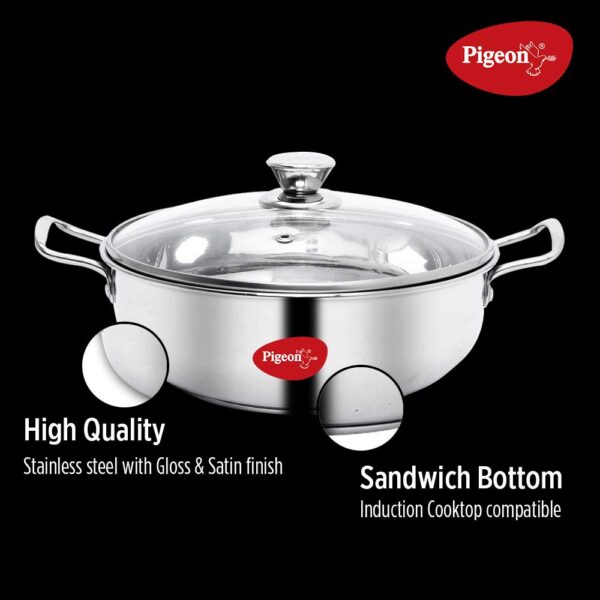 Pigeon Stainless Steel Induction Base 3 Piece Cookware Set - Image 3