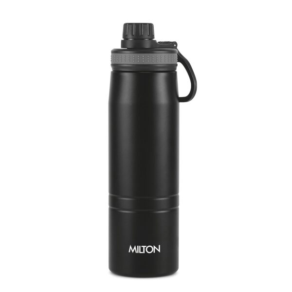 Borosil - Stainless Steel Hydra Gosports - Vacuum Insulated Flask Water Bottle, 600ML, Black