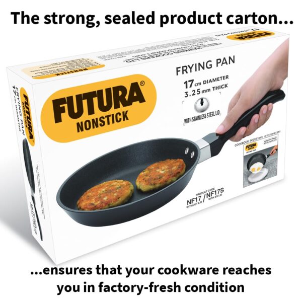 Hawkins NF17S Futura Nonstick Frying Pan with SS Lid - Image 4