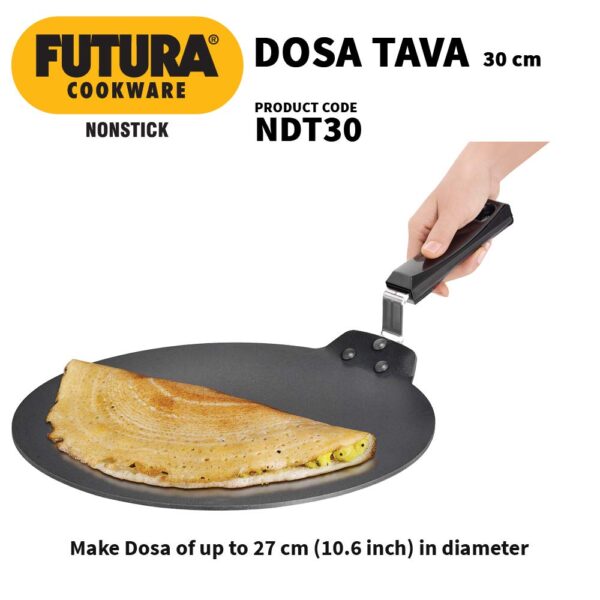 Hawkins Futura NDT30 Nonstick Dosa Tawa (Griddle) - 30cm, 4.88mm
