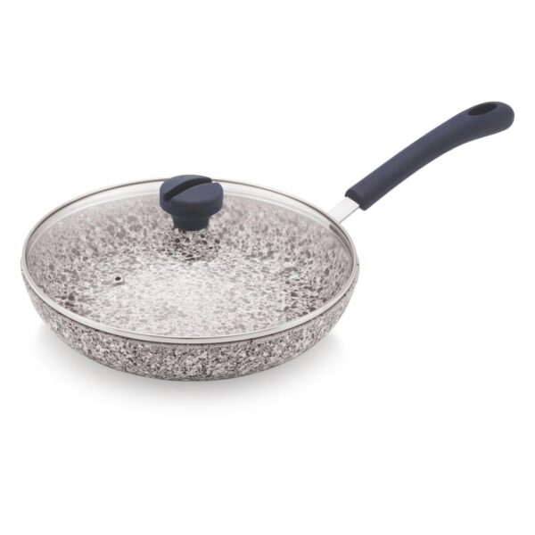 Orange Rockstar 260mm Fry Pan With Glass Lid (4mm)