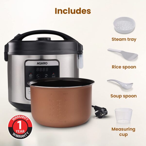 AGARO Royal Electric Rice Cooker, 5 Litre - Image 4