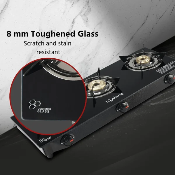 Lifelong LLGS930 3 Burner Glass Top Gas Stove - Image 2