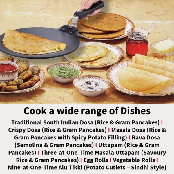 Hawkins Futura Nonstick Dosa Tava - 28 cm (NDT28) - Image 3