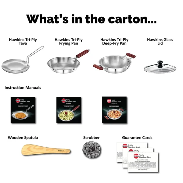 Hawkins Tri-Ply Stainless Steel Triniti Cookware Set 1 (SSET1) - Image 2