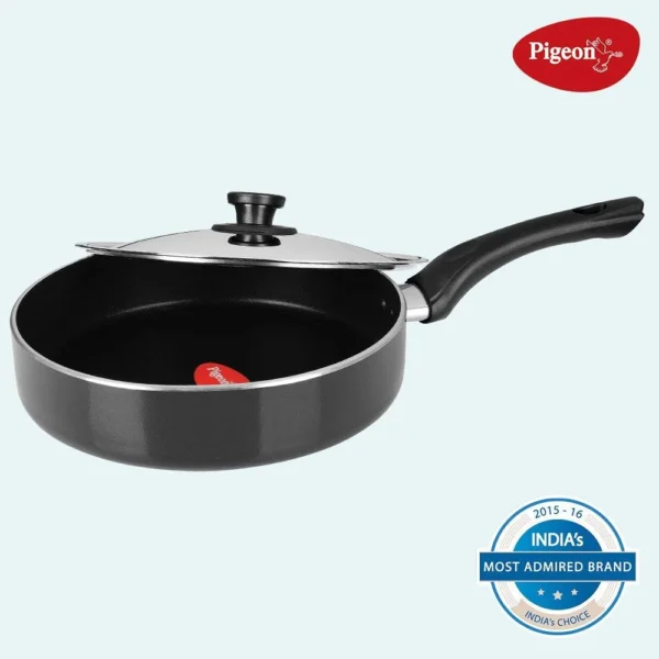 Pigeon Deluxe Non-Stick Aluminum 235 Fry Pan With Steel Lid - Image 3