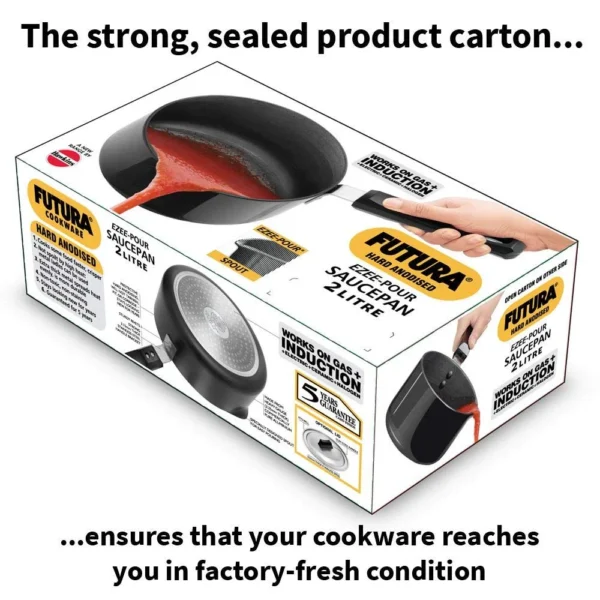 Hawkins Futura AS10 Hard Anodised Sauce Pan - 1 Ltr - Image 4