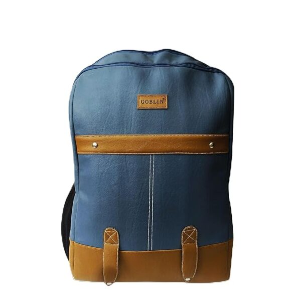 Goblin Terra Vegan Leather Laptop Backpack, Blue