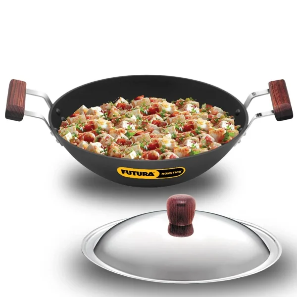 Hawkins Futura ND25S Nonstick Deep-Fry Pan with SS Lid - 2.5 Ltr