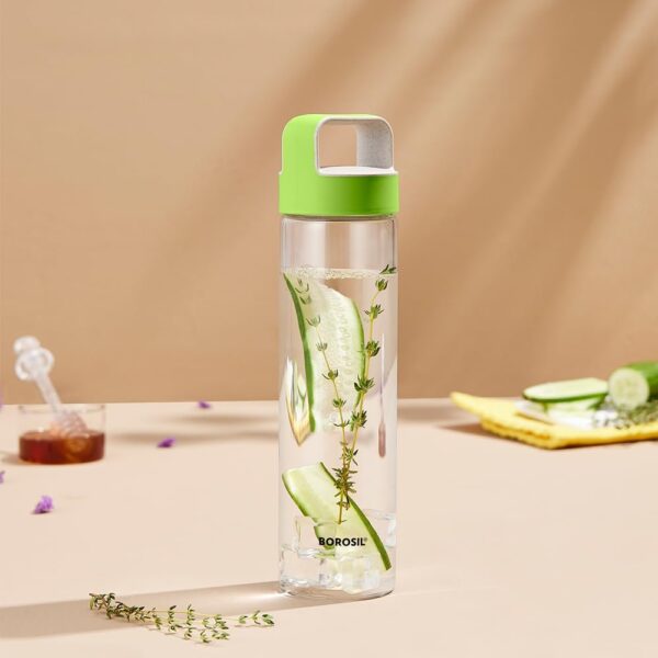 Borosil Neo Borosilicate Glass Water Bottle, 550ml