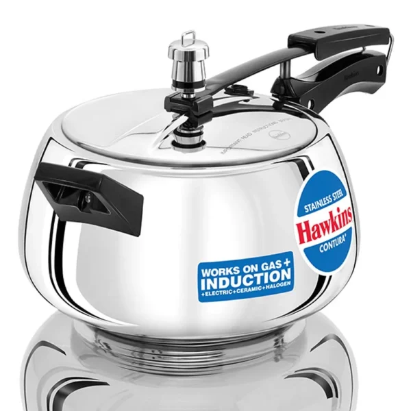 Hawkins Contura Stainless Steel Pressure Cooker - 5 Litre (SSC50)