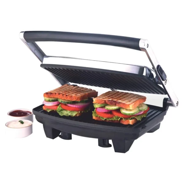 Borosil Jumbo Grill 1000 Watt Electric Sandwich Maker, 2 Slice
